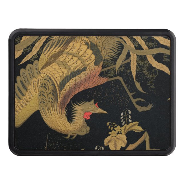 Guld Tupp Bird japansk Classic Antique Dragkroksskydd (Framsidan)