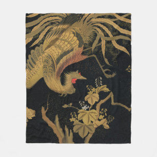 Guld Tupp Bird japansk Classic Antique Fleecefilt