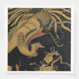 Guld Tupp Bird japansk Classic Antique Pappersservett
