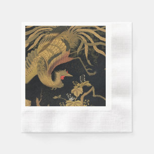 Guld Tupp Bird japansk Classic Antique Pappersservett