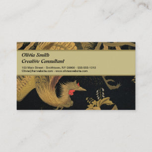 Guld Tupp Bird japansk Classic Antique Visitkort