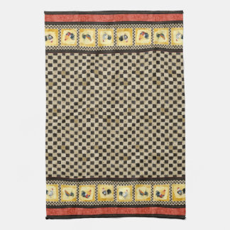 Guld Tuppar Red & Tan Check Swirl Kitchen Kökshandduk