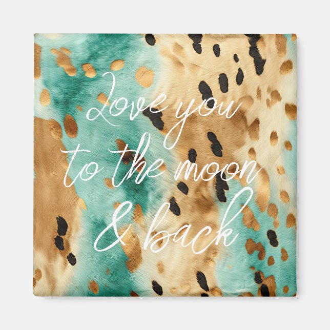 Guld Turcos Black Animal Print Magnet (Framsidan)