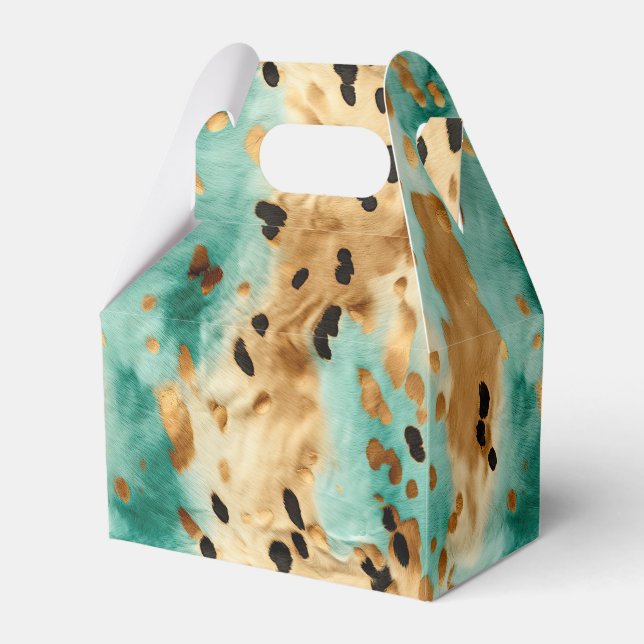 Guld Turcos Black Animal Print Presentaskar (Framsidan Sidan)