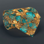 Guld Turkos Blue Fractal mandelbrot Slips<br><div class="desc">Den här designen kan vara personlig i det område som tillhandahålls genom att ändra fotot och/eller text. Du kan också anpassa den genom att klicka för att anpassa ytterligare alternativ och ta bort eller ändra färg i bakgrunden, lägga till text, ändra texten färg eller stil eller ta bort texten för...</div>