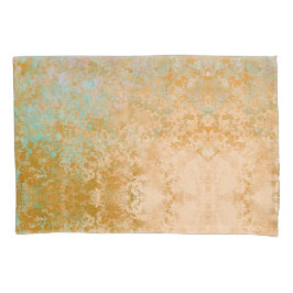 Guld & Turkos Blue Patina Alcohol Bläck Abstrakt