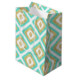 Guld & Turquise Chic Ikat Mönster