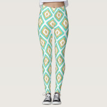 Guld & Turquise Chic Ikat Mönster