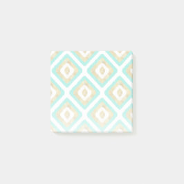 Guld & Turquise Chic Ikat Mönster Post-it Block