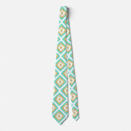 Guld & Turquise Chic Ikat Mönster Slips