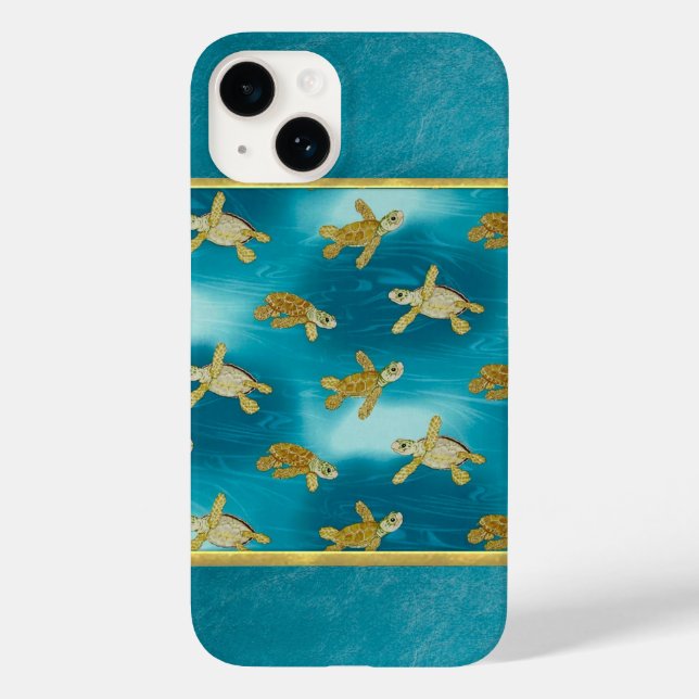 Guld Turtles Coola iphone case (Baksida)