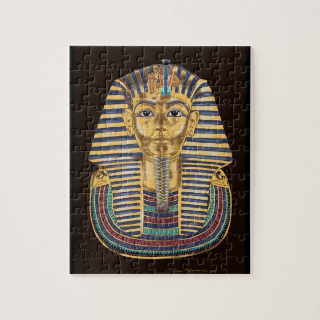 Guld- Tutankhamons maskerar Pussel (Vertikal)