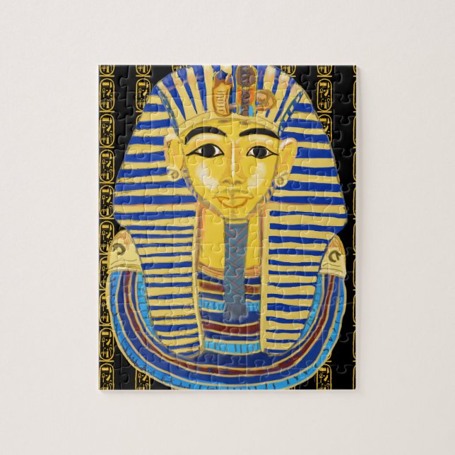 Guld- Tutankhamun maskerar Pussel (Vertikal)