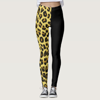 Guld två tonar gulliga Cheetahtryck Leggings