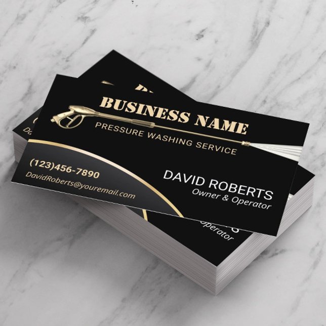 Guld-tvättmaskinens tryck Tvättande hus Städning Visitkort (Skapare uppladdad)