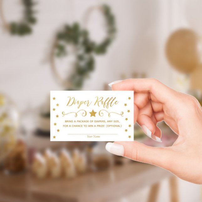 Guld Twinkle Little Star Baby-kupongkort Tilläggskort (Skapare uppladdad)