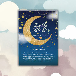 Guld Twinkle Little Star Dreamy Baby Shower Tilläggskort