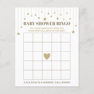 Guld Twinkle Little Star Shower Bingo Game