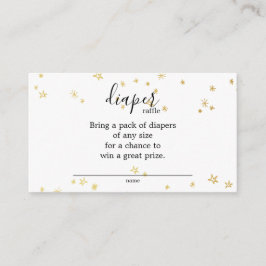 Guld Twinkle Little Star Shower Raffle Tilläggskort