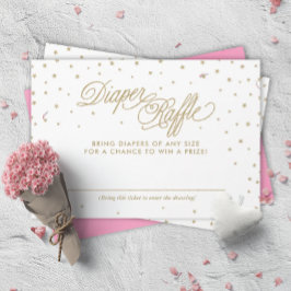 Guld Twinkle Stars Diaper Raffle Biljett Tilläggskort