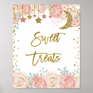 Guld twinkle twinkle stjärna vattenfärg Söta Tremo Poster