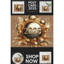 Guld typografi gott nytt år 2025