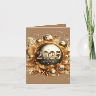 Guld typografi gott nytt år 2025 vikt helgkort