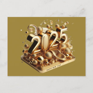 guld typografi vykort
