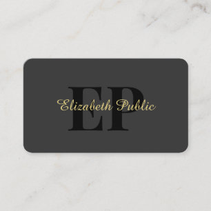 Guld Typography Namn Script Luxury Glossy Visitkort