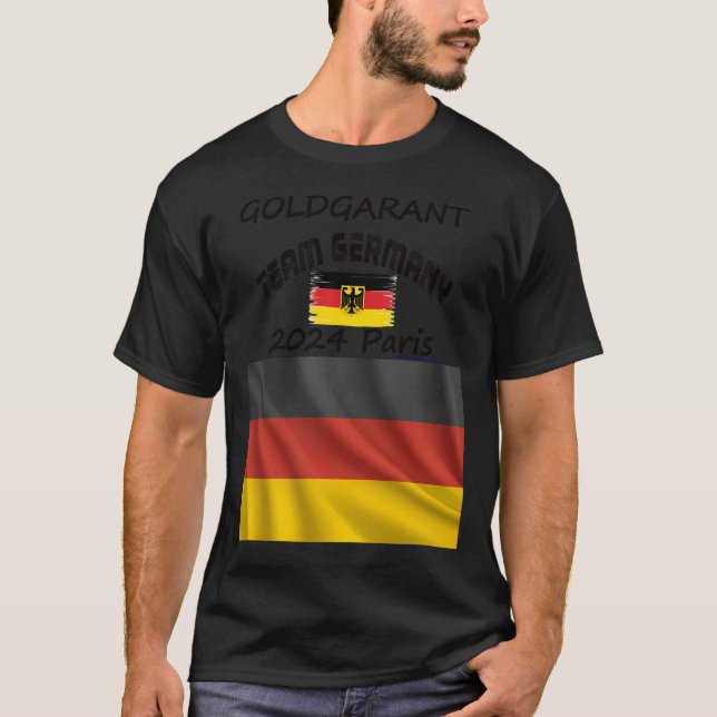 Guld Tyskland 2024 i Paris för spel om lymp T Shirt (Framsida)