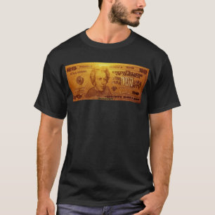 Guld- U.S. tjugo dollar räkning Tee