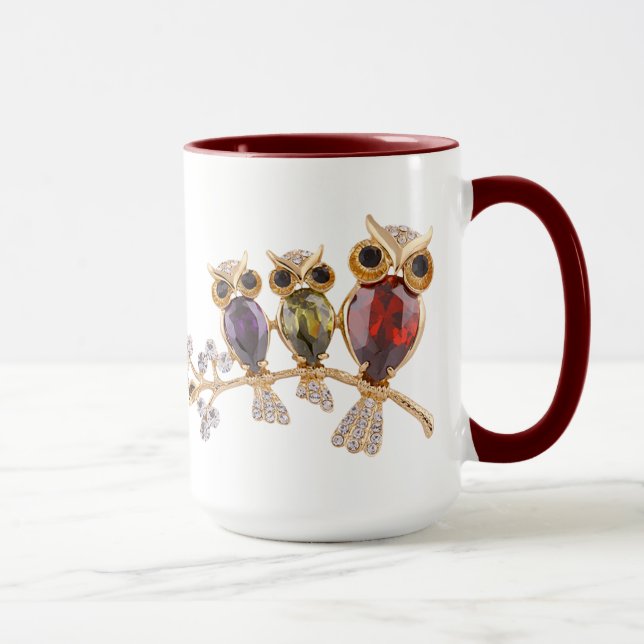 Guld- ugglajuvel- & diamantmugg mugg (Höger)