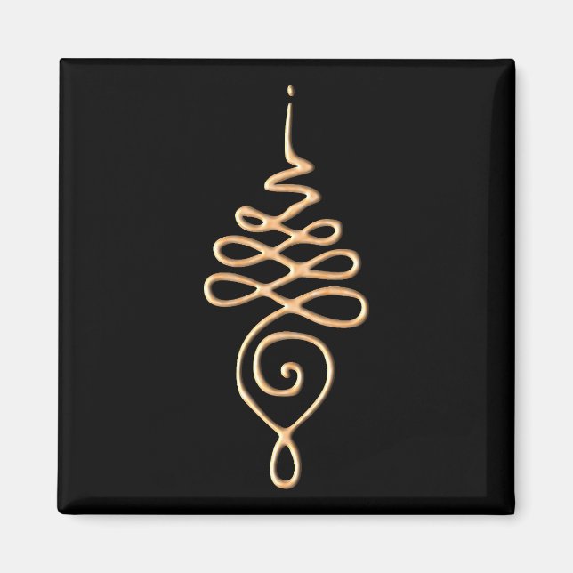 Guld Unalome Magnet (Framsidan)