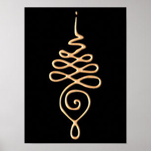 Guld Unalome Poster