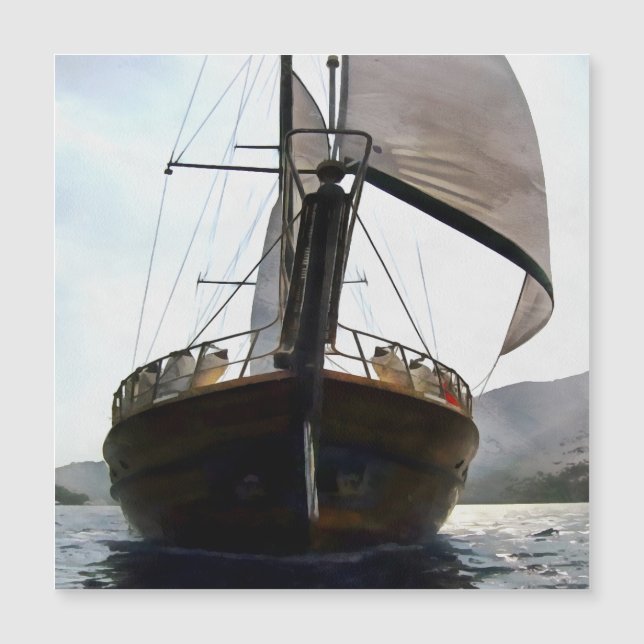 Guld under havsgående akrylmålning (Framsida)