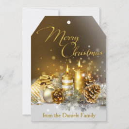 Guld undersöker elegant stor helgdag för god jul julkort