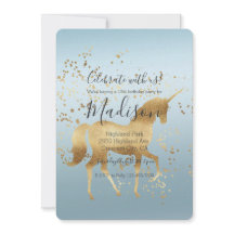 Guld Unicorn Aqua Ombre