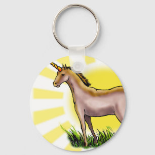 Guld- Unicorn Nyckelring