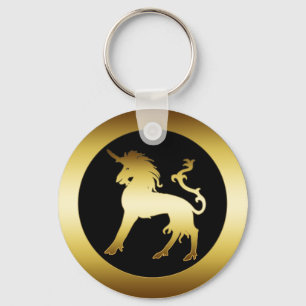 GULD- UNICORN NYCKELRING