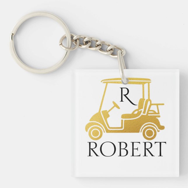 Guld Unik Anpassad Vagn Monogram Namn (Framsidan)