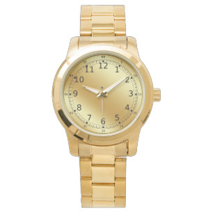 Guld Unisex Oversified Guld Bracelet Watch Armbandsur