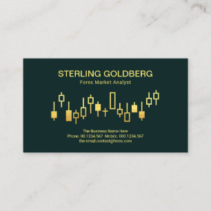 Guld Uptrend Lagrar Movement Graph Forex Dealer Visitkort