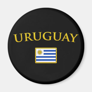 Guld- Uruguay Magnet