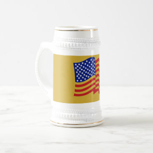 Guld US Flagga Patriotic Beer Stein Sejdel