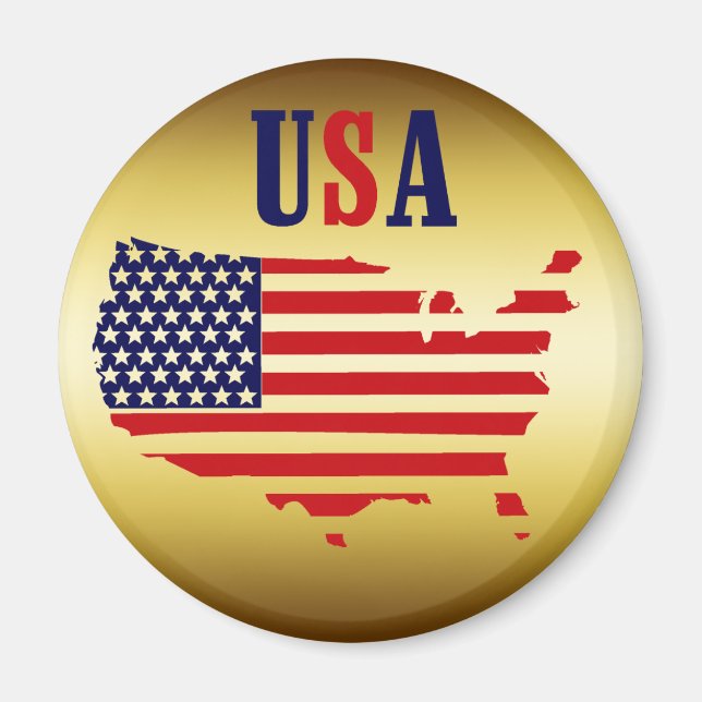 GULD USA MEDALLION MAGNET (Framsidan)