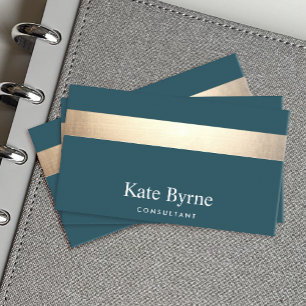 Guld-utvecklig modern Snyggt Burgundy Teal Visitkort