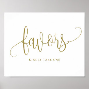 Guld Vacker Kalligrafi Skrift Festlig Favoriter Poster