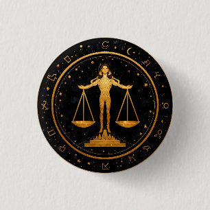 Guld Vågen Zodiak våg Knapp