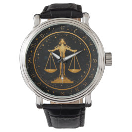 Guld Vågen Zodiak vågskål Armbandsur