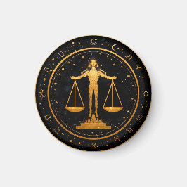 Guld Vågen Zodiak vågskål Magnet